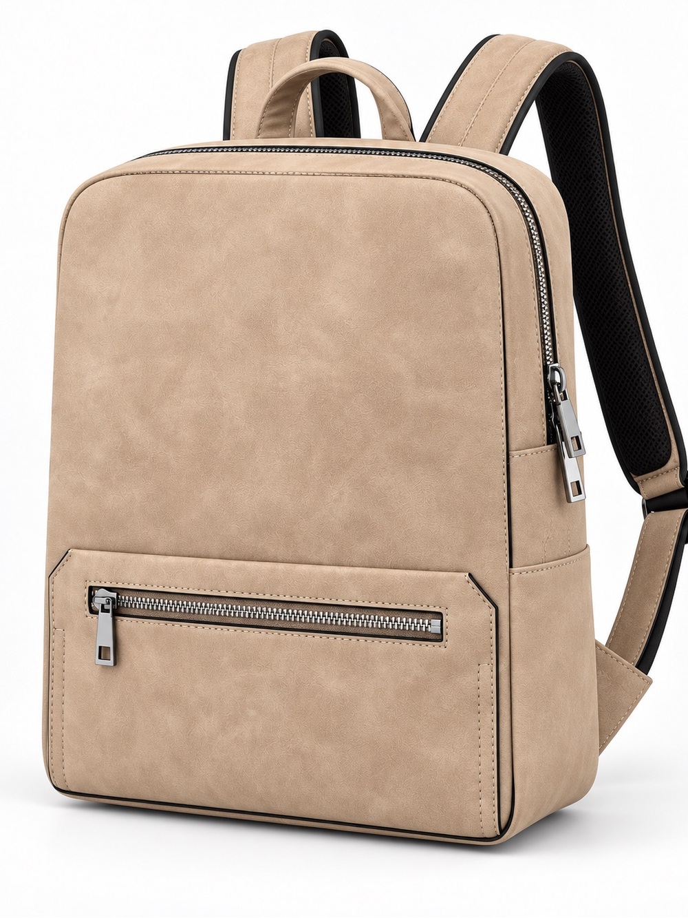 Alfani Beige Faux Leather Zip-Around Laptop Backpack NWT - Men’s / Unisex